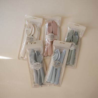 Набір приборив - Mushie Cutlery Set - Ivory