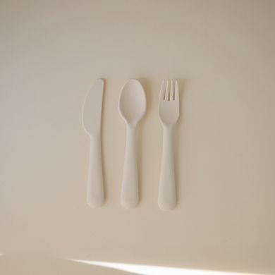 Набір приборив - Mushie Cutlery Set - Ivory
