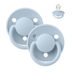 Соска пустушка BIBS De Lux Silicone Round (кругла) – Baby Blue/Baby Blue (2 в упаковці) 0-36 міс.