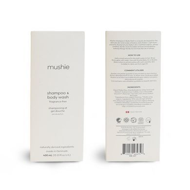 Mushie Baby Shampoo & Body Wash Fragrance Free Cosmos &mdash; дитячий шампунь та гель для тіла 400 мл