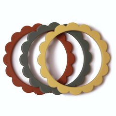 Прорізувач Mushie Bracelet 3-Pack - Clay/Dried Thyme/Sunshine