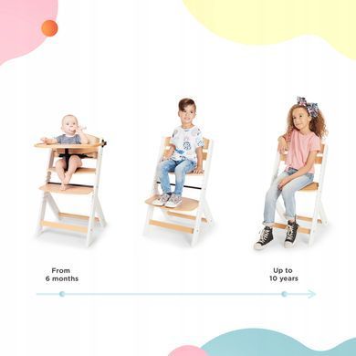 Стільчик для годування Kinderkraft Enock Natural Grey