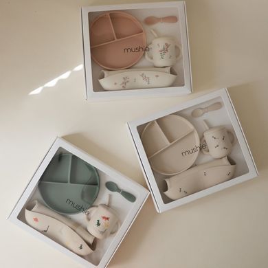 Mushie Silicone Feeding Toddler Set Dinosaurs - силіконовий набір для годування