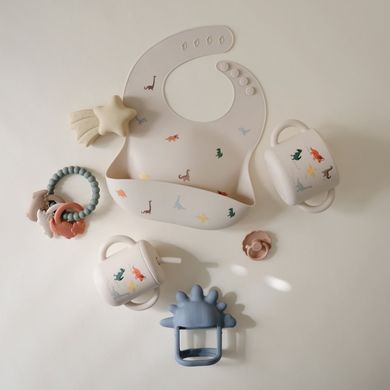 Mushie Silicone Feeding Toddler Set Dinosaurs - силіконовий набір для годування