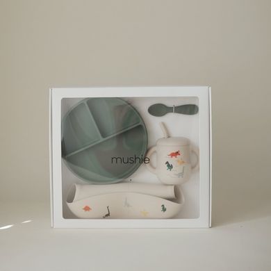 Mushie Silicone Feeding Toddler Set Dinosaurs - силіконовий набір для годування