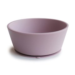 Силіконова глибока тарілка з присоскою - Soft Lilac
