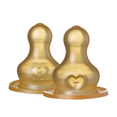 Змінні соски для пляшечки BIBS Bottle Niple 2 pack Latex Medium Flow (середній потік)