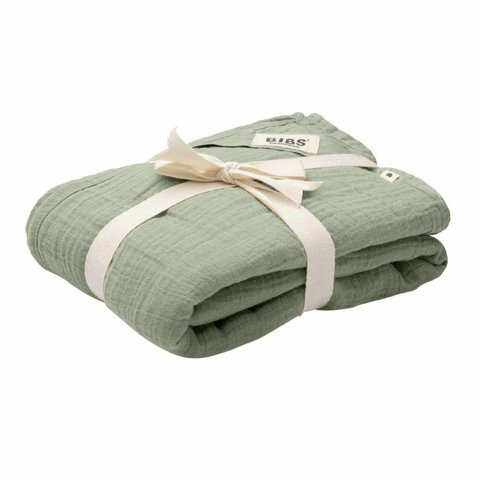 Муслінова тканина пелюшка BIBS Muslin Swaddle 1 шт в упаковці 120*120 см з сумкою для зберігання Sage