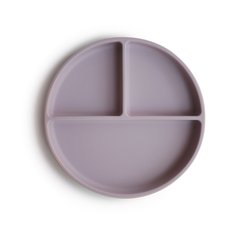 Силиконовая секционная тарелка Soft Lilac
