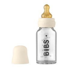 Стеклянная детская бутылочка BIBS (110 мл) – Ivory
