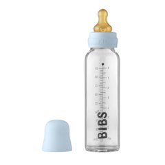 Скляна дитяча пляшечка BIBS (225 мл) – Baby Blue