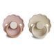 FRIGG Daisy 2-Pack пустушки Biscuit/Cream (6-18 міс.)