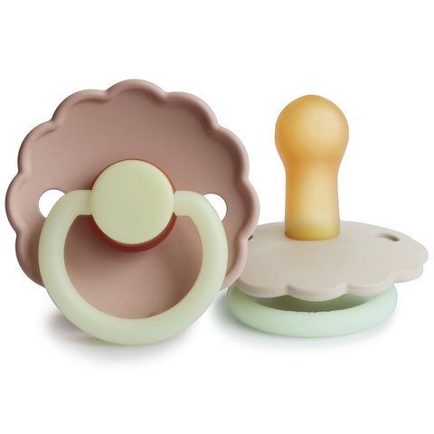 FRIGG Daisy Night 2-Pack пустушки Blush/Cream (6-18 міс.)