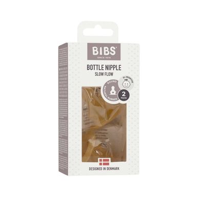 Сменные соски для бутылочки BIBS Bottle 2 шт. (медленный поток)