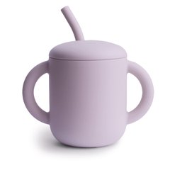 Силиконовая чашка-поилка тренировочная от Mushie - Soft Lilac