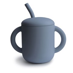 Силиконовая чашка-поилка тренировочная от Mushie - Tradewinds