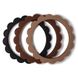 Прорізувач Mushie Bracelet 3-Pack - Black/Caramel/Natural