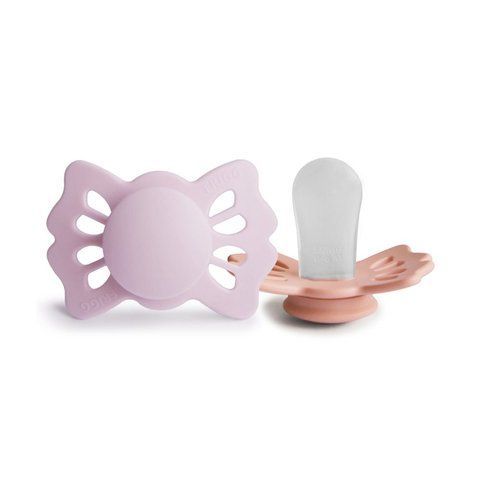 FRIGG Lucky Silicone 2-Pack симетричні пустушки (0-6 міс.) - Soft Lilac/Pretty